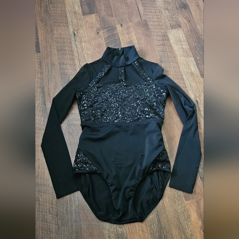 Black Balera leotard w/sequins